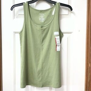 Time and Tru Olive Green Scoop Neck Tank Top maternity new with tags